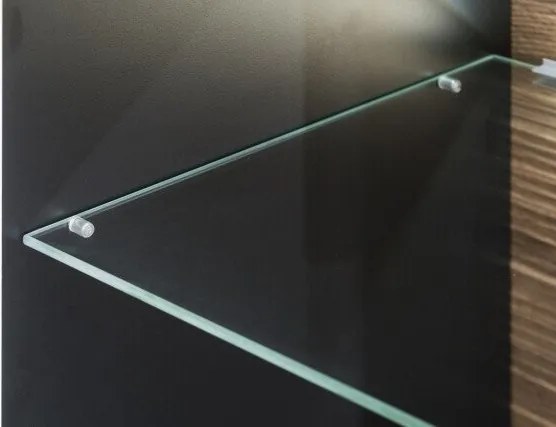 Obývacia stena Boston, čierna/dub ribbeck, s osvetlením