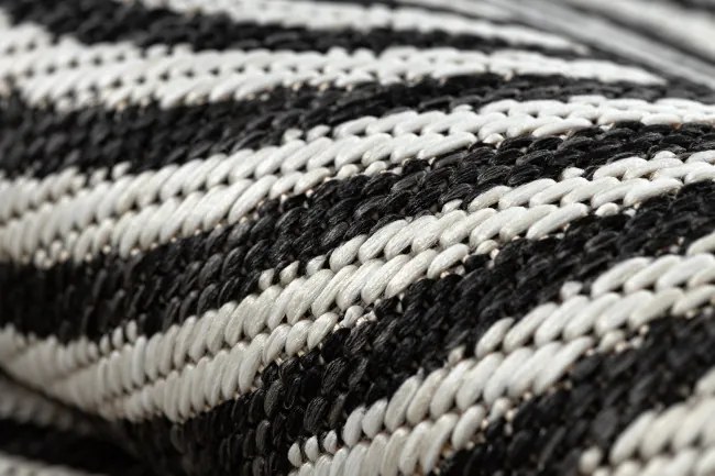 Koberec ORGANIC 1835 geometrický, čierny / sivý