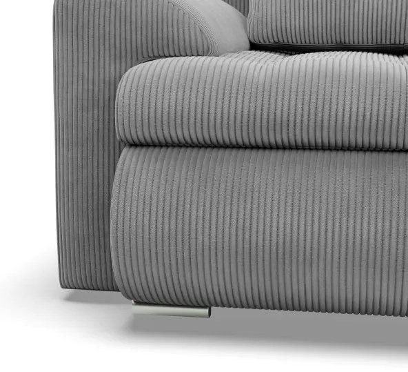 Sedacia súprava FORESTA Poso v tvare U, pravá svetlosivá