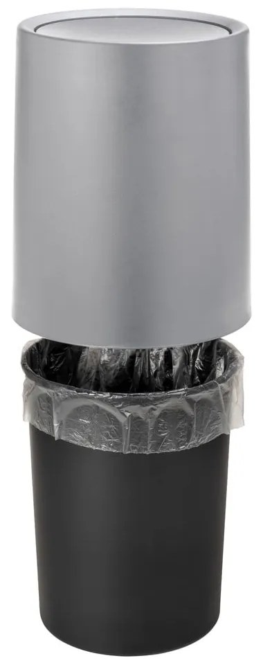 Sivý plastový odpadkový kôš 6 l Atri – Wenko