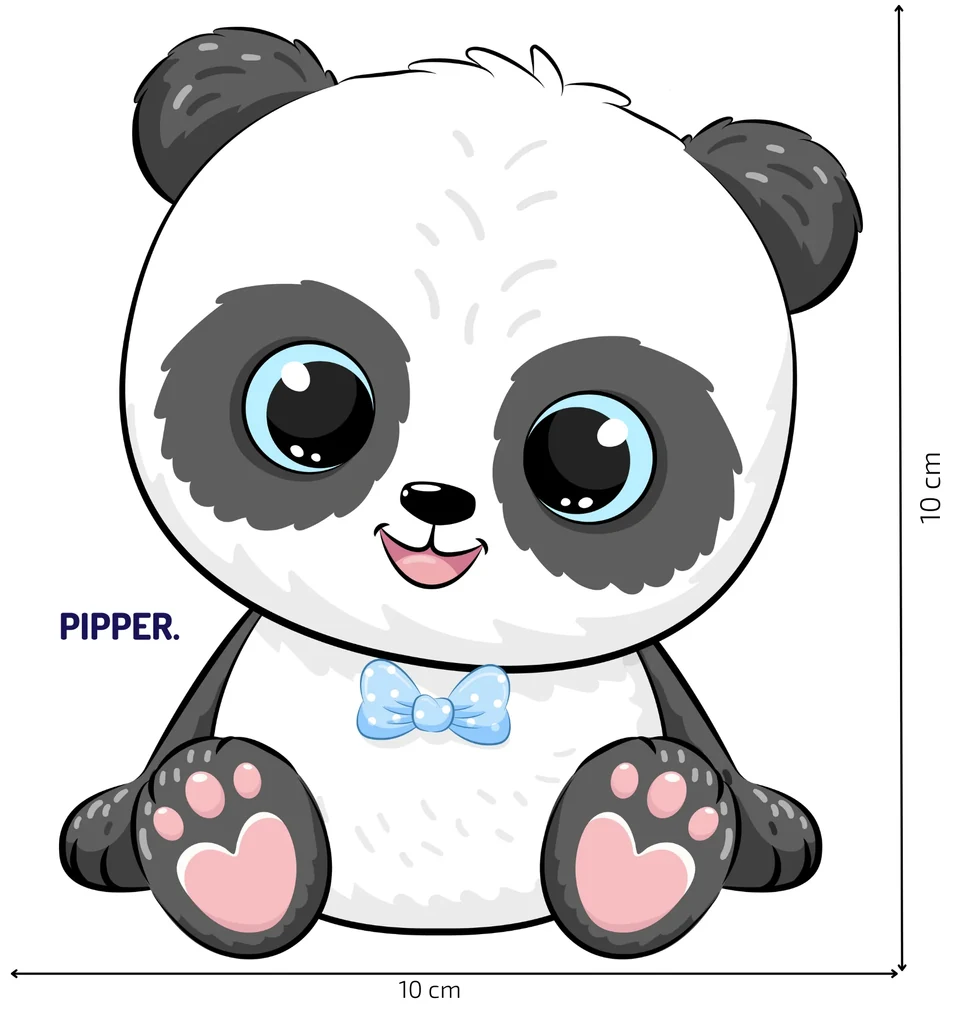 PIPPER. Samolepka nad vypínač „Panda - chlapec“