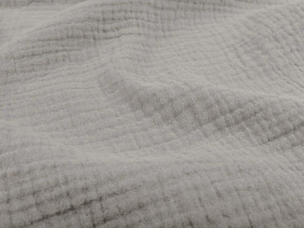 Biante Detské mušelínové posteľné obliečky do postieľky Nature MSN-012 Svetlo sivé Do postieľky 100x135 a 40x60 cm