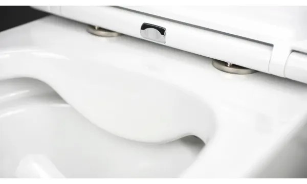 Deante CGRD6ZPW - Závesné WC s sedátkom SoftClose ROUND keramika/biela