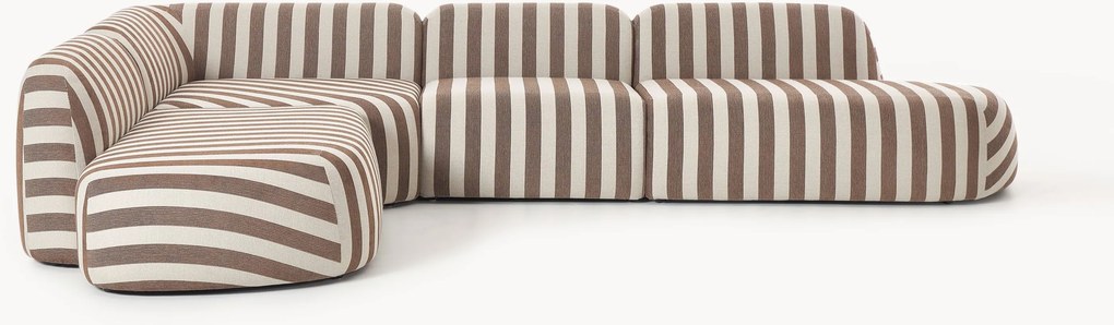 XL modulárna pruhovaná rohová pohovka Wolke