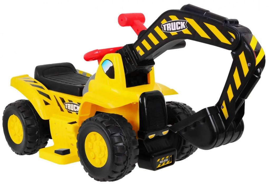 RAMIZ Detský akumulátorový bager PA.608B + prilba + pohyblivá lyžica + úložný priestor