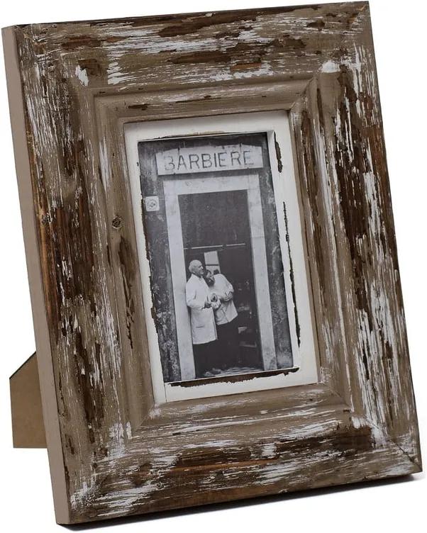 Hnedý drevený fotorámček Ego Dekor, na fotografiu 13 x 18 cm