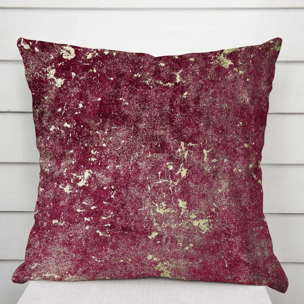 Biante Zamatová obliečka na vankúš Isabela IBL-006 Gold Design vínová 40x40 cm - SKLADOM