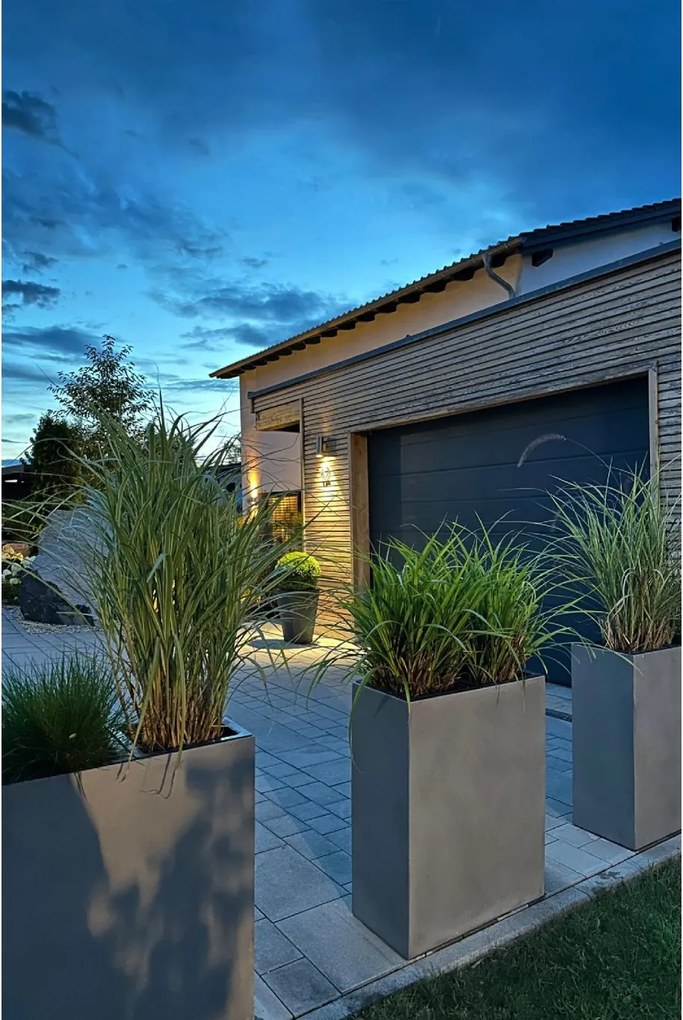 Kvetináč ELEMENTO, sklolaminát, šírka 59 cm, sivá