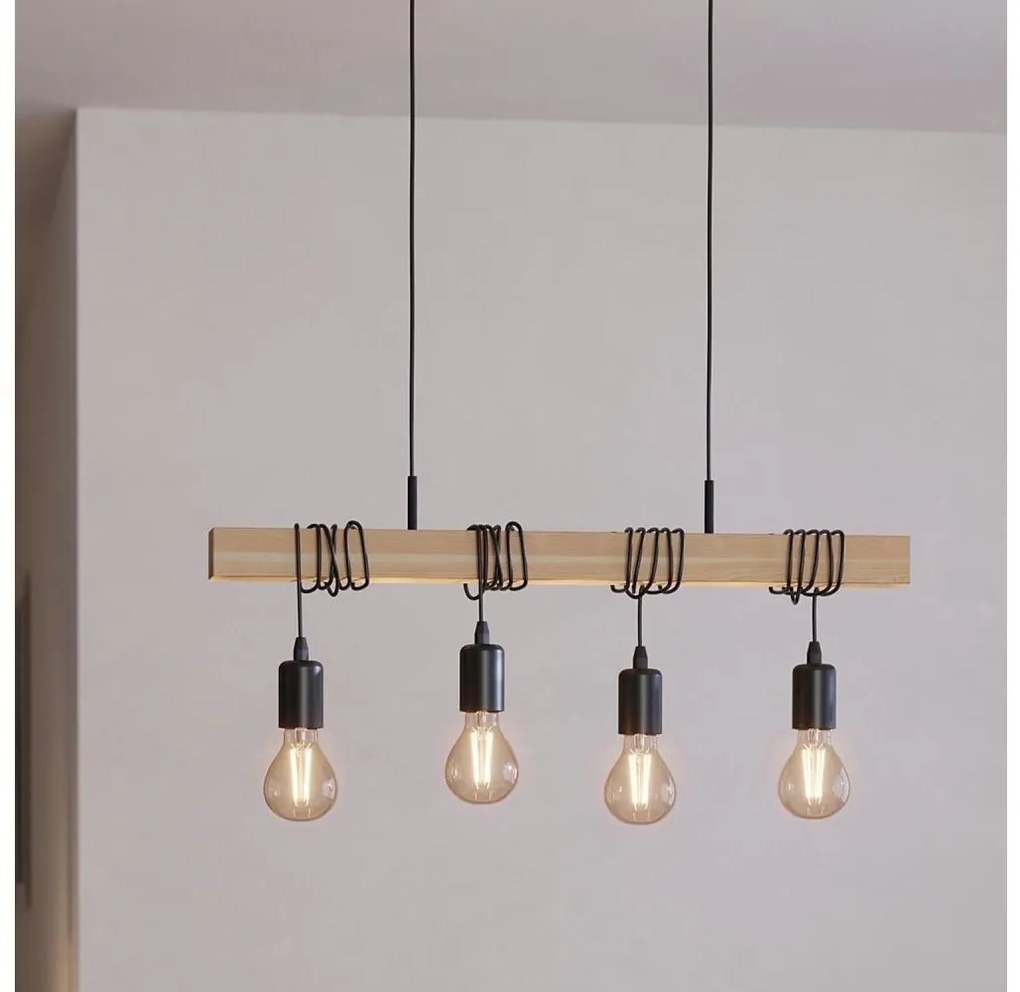 Eglo 43512 - Závesný luster na lanku TOWNSHEND 4xE27/60W/230V