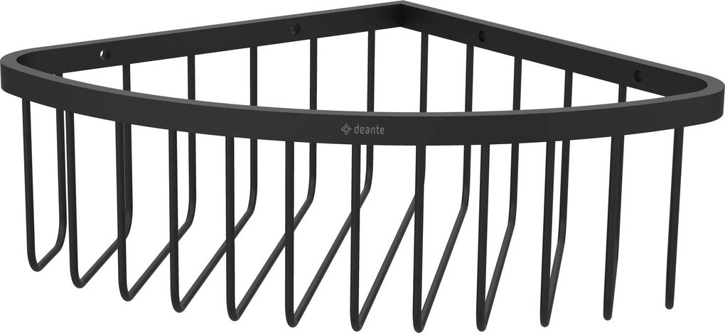 Deante Jasmin, rohový kôš na kozmetiku, čierna matná, DEA-ADJ_N561