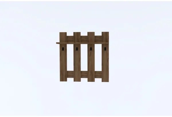 Nástenný vešiak CARINA 70x70 cm hnedá