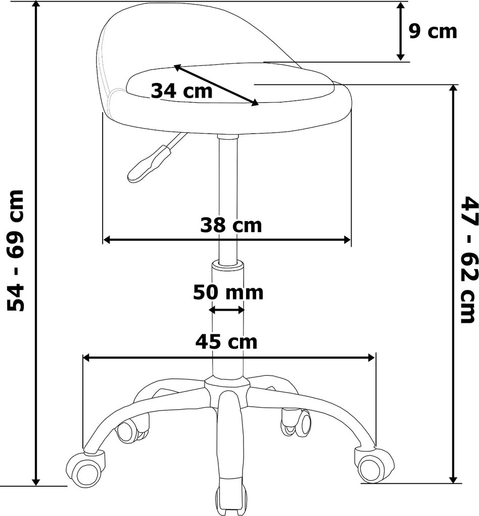 Kozmetická stolička LOMO - biela