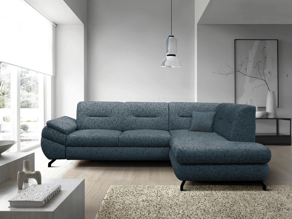 XXXLutz ROHOVÁ SEDAČKA, textil, modrá MID.YOU - Sedačky - 001574006916