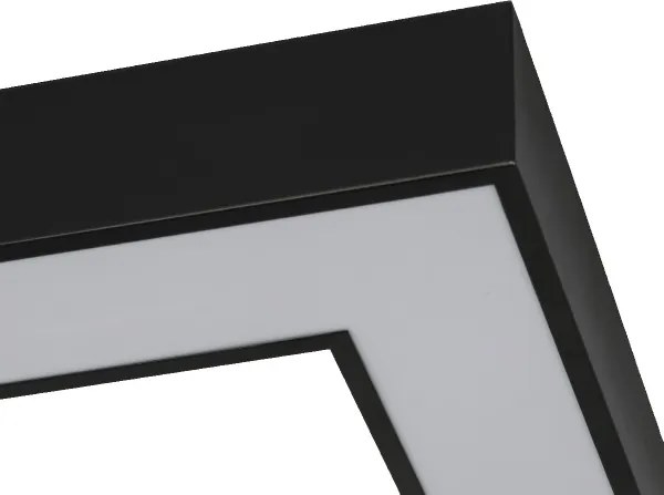 LED stropné svietidlo LED/130W/230V 3000/4000/6500K 100x100 cm čierne