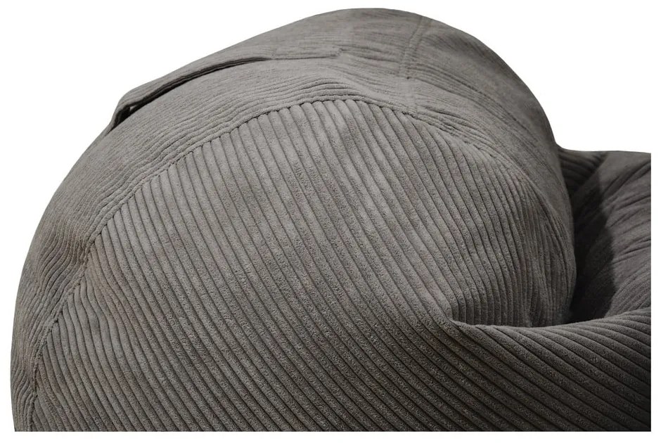 Tmavosivý menčestrový detský sedací vak Roll 80 – SLOWDOWN