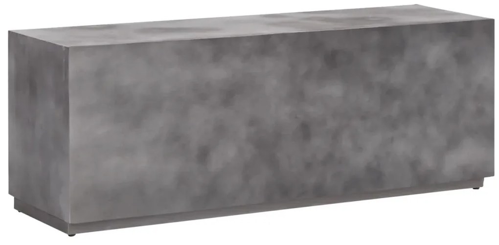 furniture-nabytek.cz - Masívny TV stolík Derby z recyklovaného dreva a kovu, lakovaný, prírodný / šedý – 160×50×60 cm