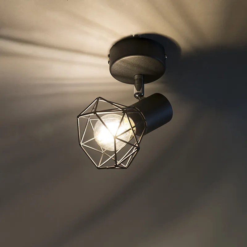 Inteligentné bodové svetlo čierne otočné a nakloniteľné vrátane Wifi P45 - Mosh