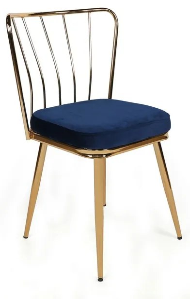 Sada jedálenských stoličiek Yildiz Dark Blue, 4 ks