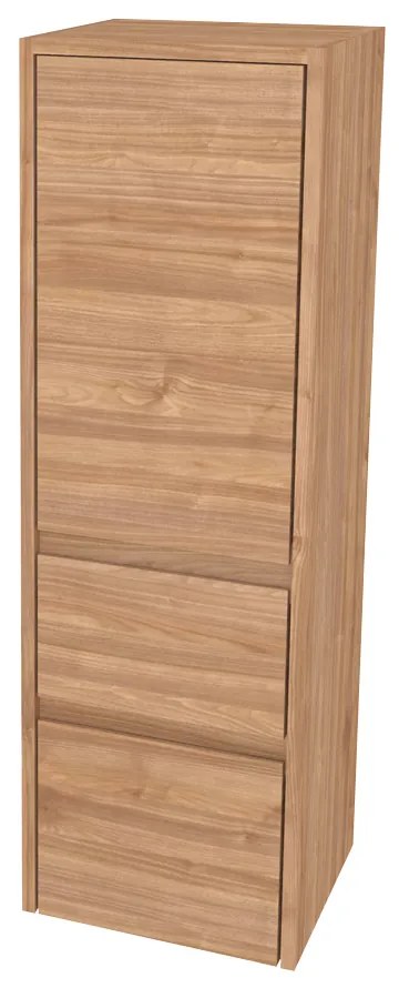 Mereo, Mereo Opto kúpeľňová skrinka vysoká 125 cm, ľavé otváranie, Multidecor, Light Select Walnut, MER-CN995LLSW1