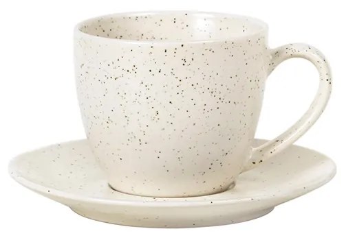 Šálek s podšálkem Broste NORDIC VANILLA 150ml krémový