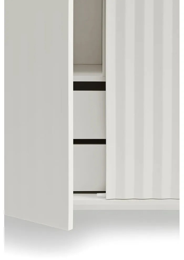 Biela vysoká komoda 97x130 cm Sierra - Teulat