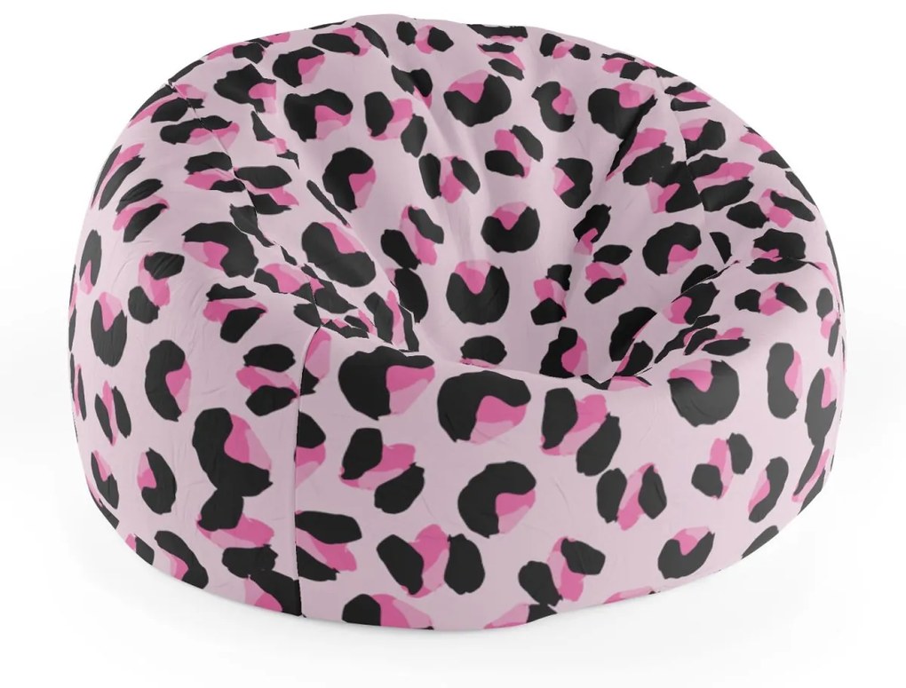 Sablio Sedací vak Cocoon Růžový gepard - 115 x 75 cm x 45 cm