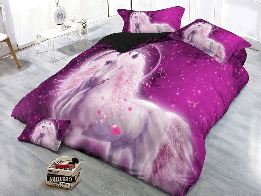 XPOSE® 3D obliečky JEDNOROŽEC 3 - ružové