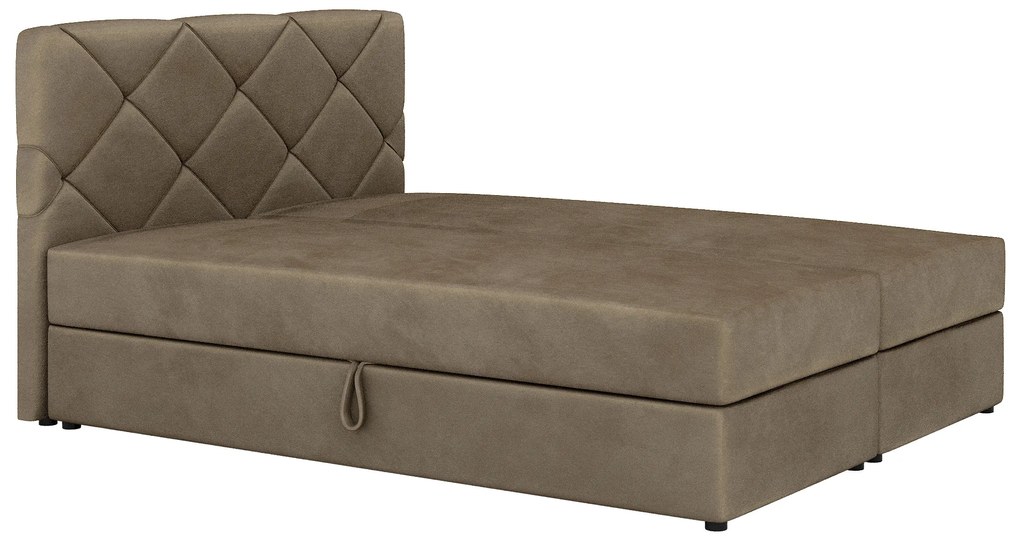 Kontinentálna posteľ 160x200 cm Karum Comfort (svetlohnedá) (s roštom a matracom). Vlastná spoľahlivá doprava až k Vám domov. 1056034