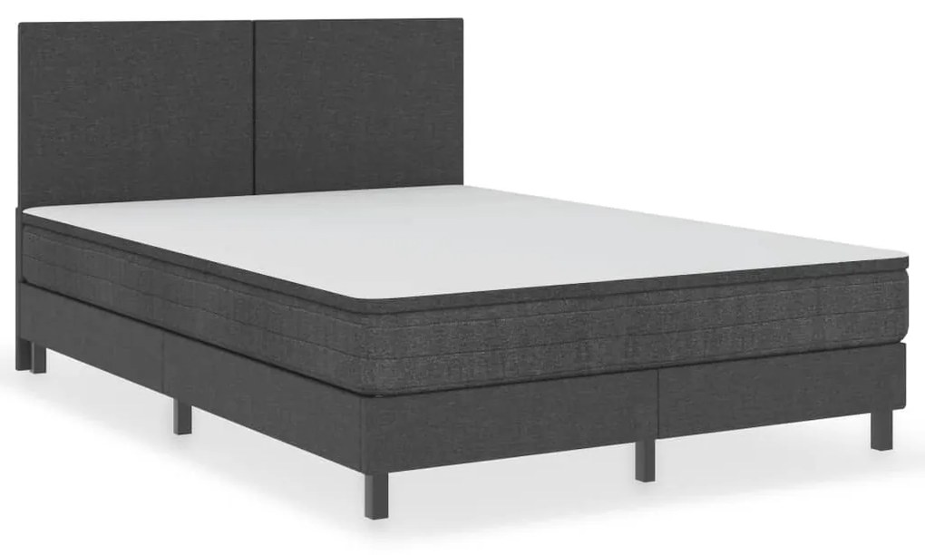 vidaXL Rám na boxspring posteľ, sivý, látka 140x200 cm