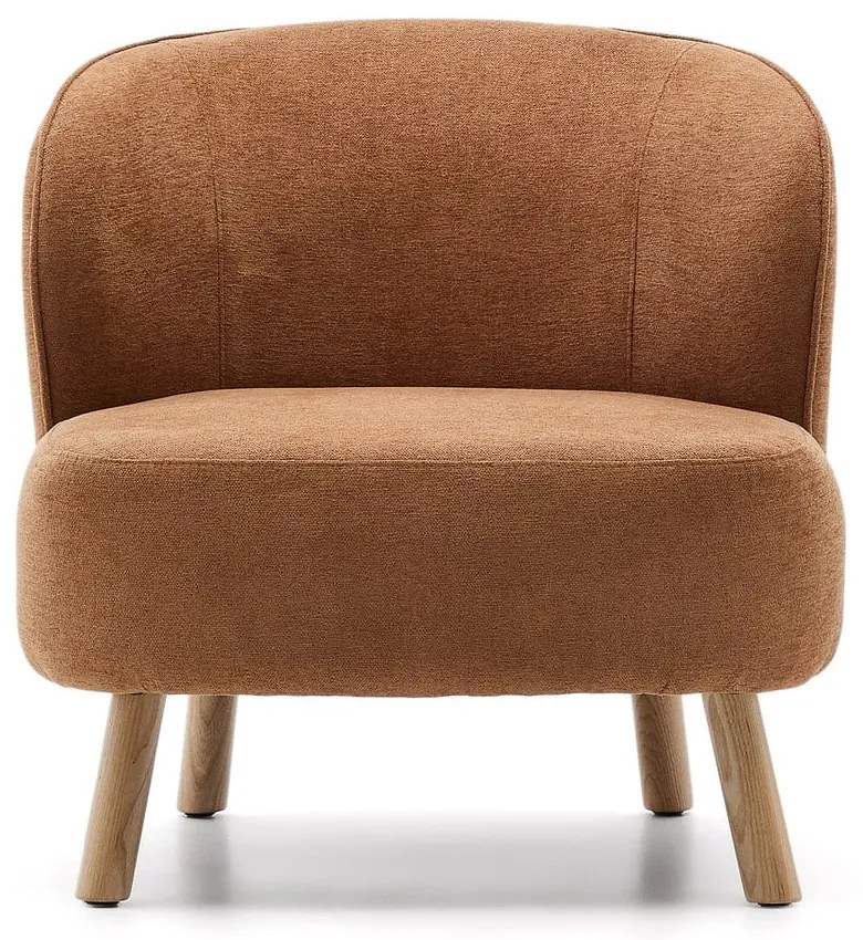 Ženilkové kreslo v terakotovej farbe Ulit – Kave Home