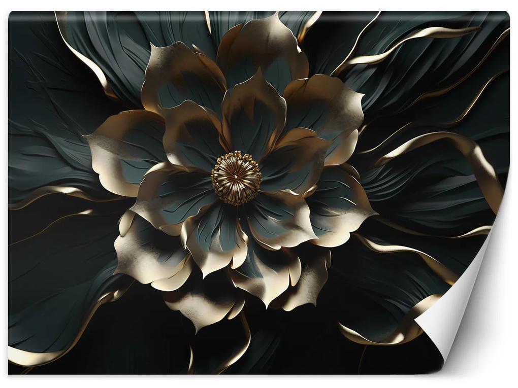 Gario Fototapeta Zlatý kvet v luxusnom štýle Materiál: Vliesová, Rozmery: 200 x 140 cm