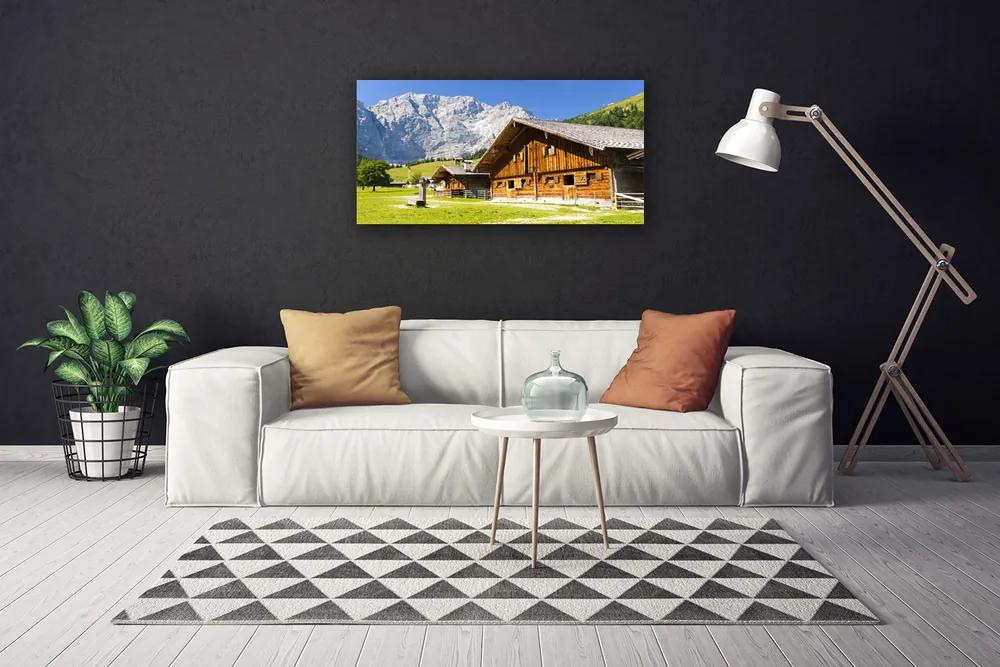Obraz na plátne Dom hora krajina 120x60 cm