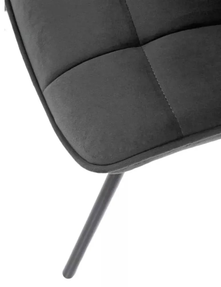 LuxuryForm DESIGN Jedálenská stolička ORLEN VELUR - tmavo šedá