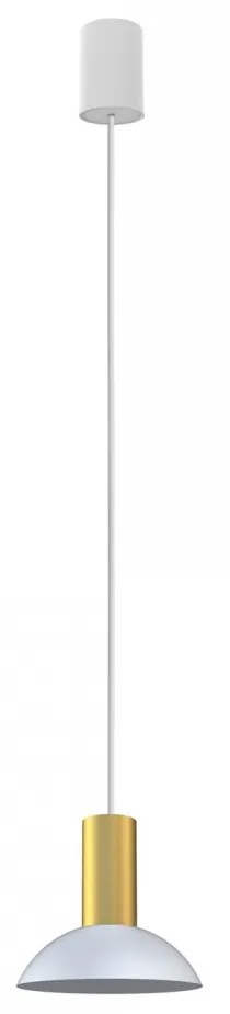 NOWODVORSKI Závesné industriálne LED osvetlenie HERMANOS C, 1xGU10, 10W, biele, mosadzné