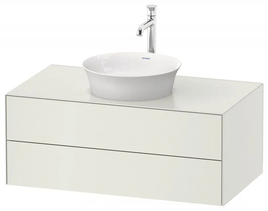 DURAVIT White Tulip závesná skrinka pod umývadlo na dosku, 2 zásuvky, 1000 x 550 x 408 mm, biela matná, WT498603636