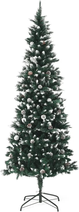 Vianočný stromček so šiškami, posnežený, 210cm, CHRISTMAS TYP 2