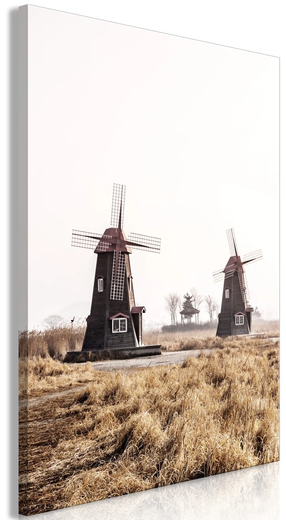 Artgeist Obraz - Wooden Windmill (1 Part) Vertical Veľkosť: 60x90, Verzia: Premium Print