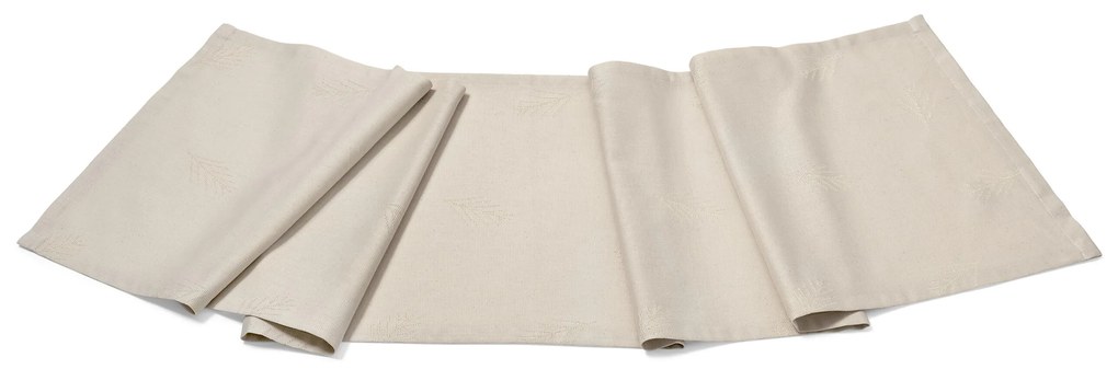 Žakárový behúň na stôl, krémový