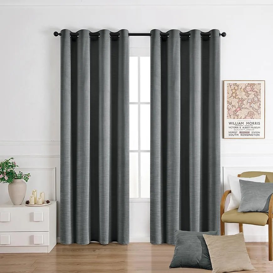 Záves na krúžkoch SOFI VET476/7/210GSM 140x250 cm  sivý