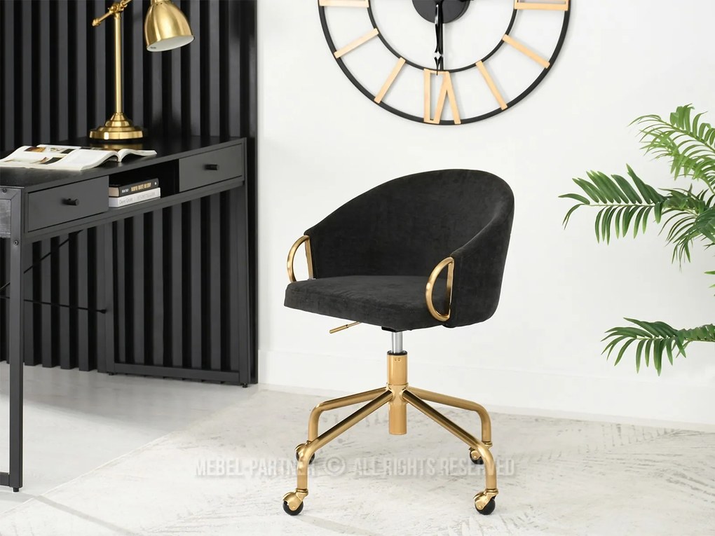 Stolička Carma B (čierna + zlatá). Akcia -19%. Vlastná spoľahlivá doprava až k Vám domov. 1110492