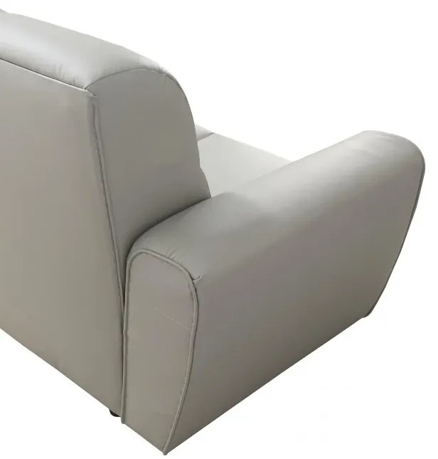 Kožené kreslo TOKIO, sivá (u-24)