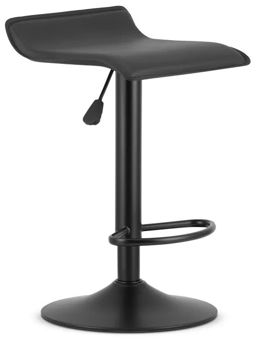 Barová stolička FORT - ekokoža čierna / čierny podstavec