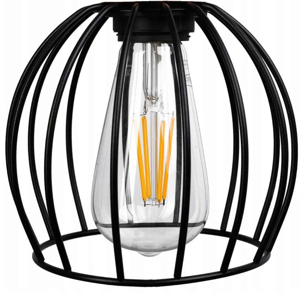 BERGE Stínidlo lustrové lampy Wire ball ČERNÁ