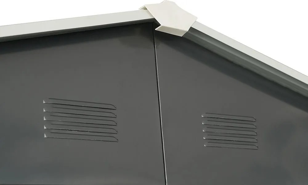 Záhradný domček na náradie s drevníkom Avenberg 3,22 x 1.96 m ANTRACIT SD-X68EWS