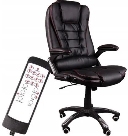 Sammer Kancelárske kreslo v čiernej farbe s masážnou funkciou BSB004M