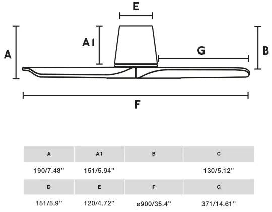 FARO 33836WT - Stropný ventilátor HEYWOOD TUB borovica/biela pr. 90 cm WT + DO