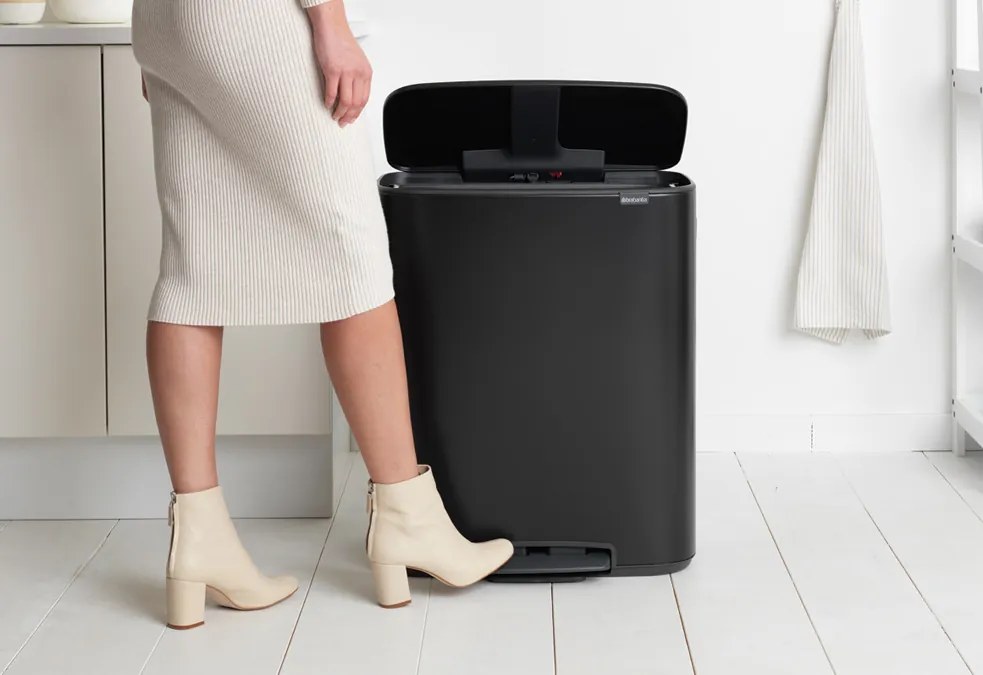 Brabantia BO pedálový kôš 2x30L čierna