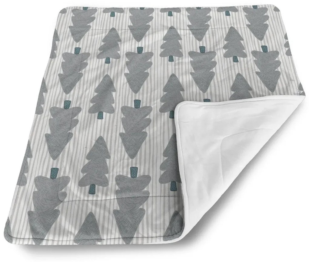 Sablio Deka pre bábätko Sivé stromčeky - 90x120 cm
