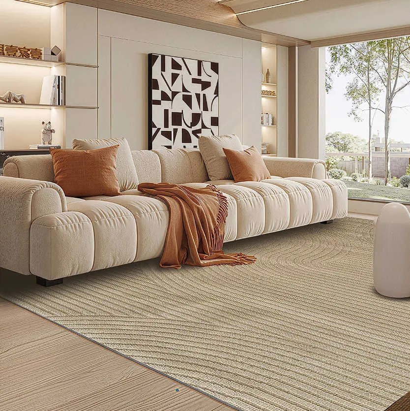 TZ Béžový obdĺžnikový geometrický koberec Strado Polo Path Camel vzor pruhy Rozmer: 160x230 cm
