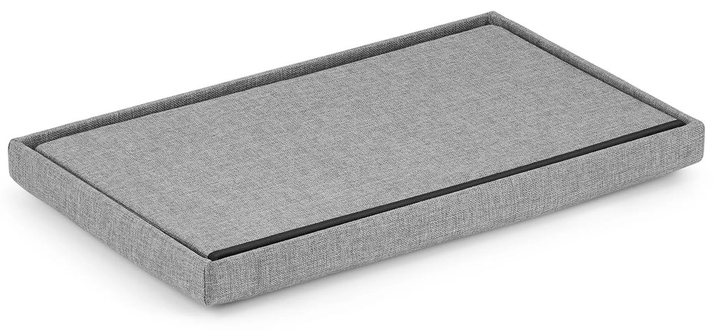 Sivý skladací taburet FURELA XL 60 x 38 x 38 cm